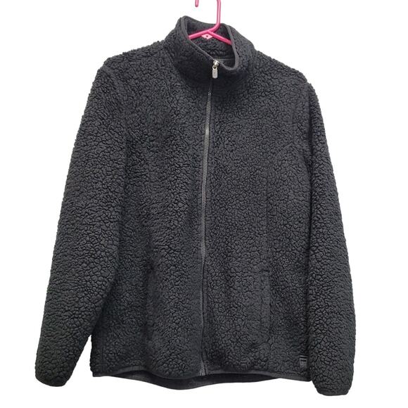 Fila Sport Womens Large 100% Polyester Full Zip Sherpa Jacket W Front Pockets - Picture 1 of 4